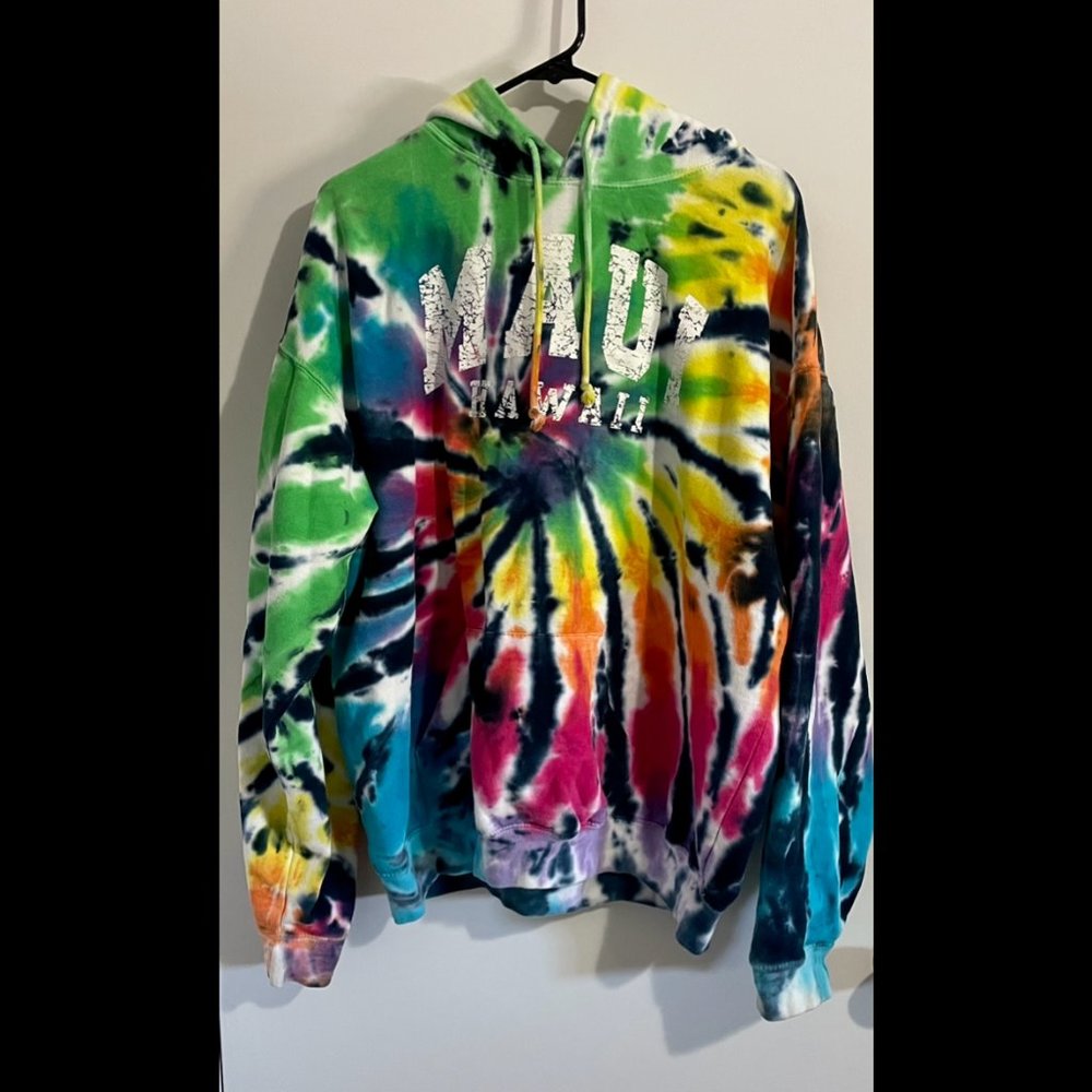 Tie Die Maui Hawaii Hoodie, Size XL
